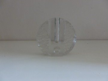 Mooi deens glazen vintage bloemen vaasje.