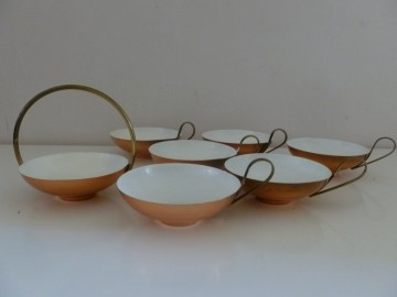 Koperen vintage kopjes van Matrau