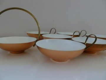 Koperen vintage kopjes van Matrau