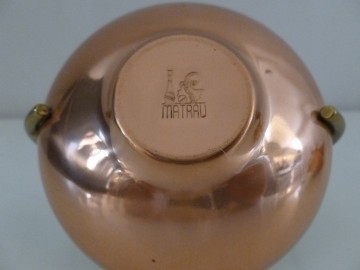 Koperen vintage kopjes van Matrau