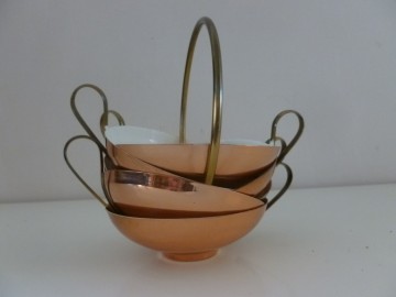 Koperen vintage kopjes van Matrau