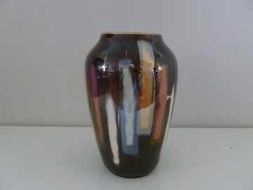 Vintage W-Germany vaas met gouden randjes, 611/20cm