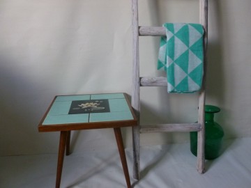 Aparte groene vintage glazen vaas/ fles.