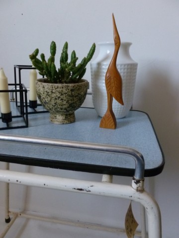 Vintage industrieel ziekenhuis/ tandarts tafeltje