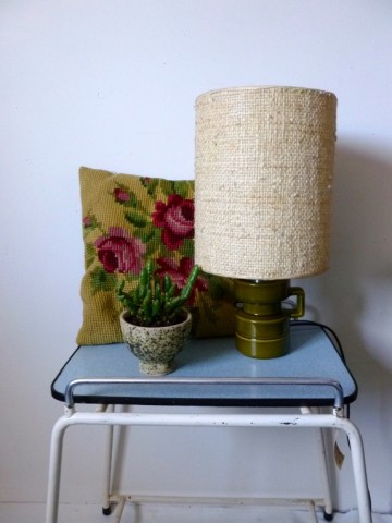 Vintage Dijkstra tafel vaaslamp, 48 cm hoog