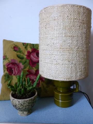 Vintage Dijkstra tafel vaaslamp, 48 cm hoog