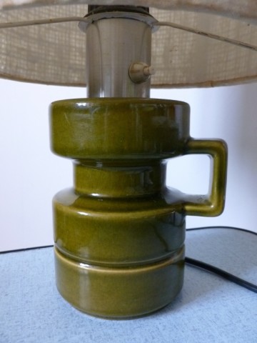 Vintage Dijkstra tafel vaaslamp, 48 cm hoog