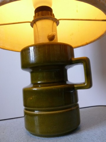 Vintage Dijkstra tafel vaaslamp, 48 cm hoog