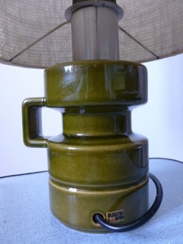 Vintage Dijkstra tafel vaaslamp, 48 cm hoog