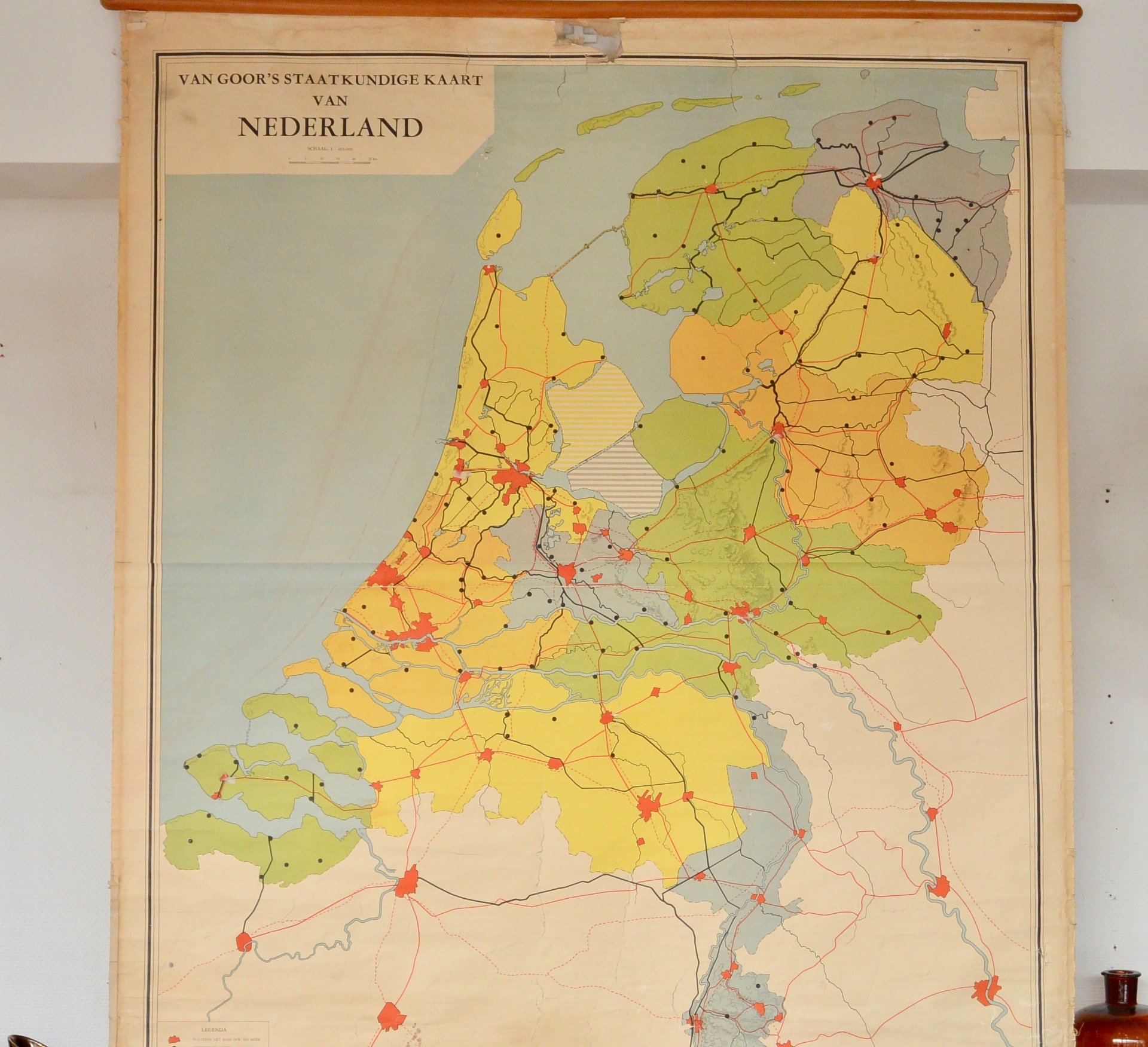 Voorschrijven rouw Uitdaging Grote kaart van Nederland - Schoolkaarten - Morgenster Vintage